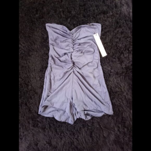 Indah Body Pants - NWT $106 Indah BODY Rimba Solid Gathered Playsuit BLUE